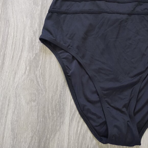 NWT Catherine Malandrino Deep V with Strappy Very Low Back One Piece Swimsuit - Picture 7 of 16